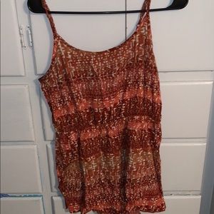 orange and white romper